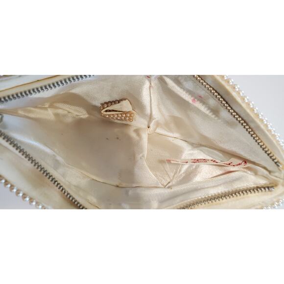 La Regale Japan1960s Purse Pearl Beaded Clutch Evening Bag - Picture 6 of 6